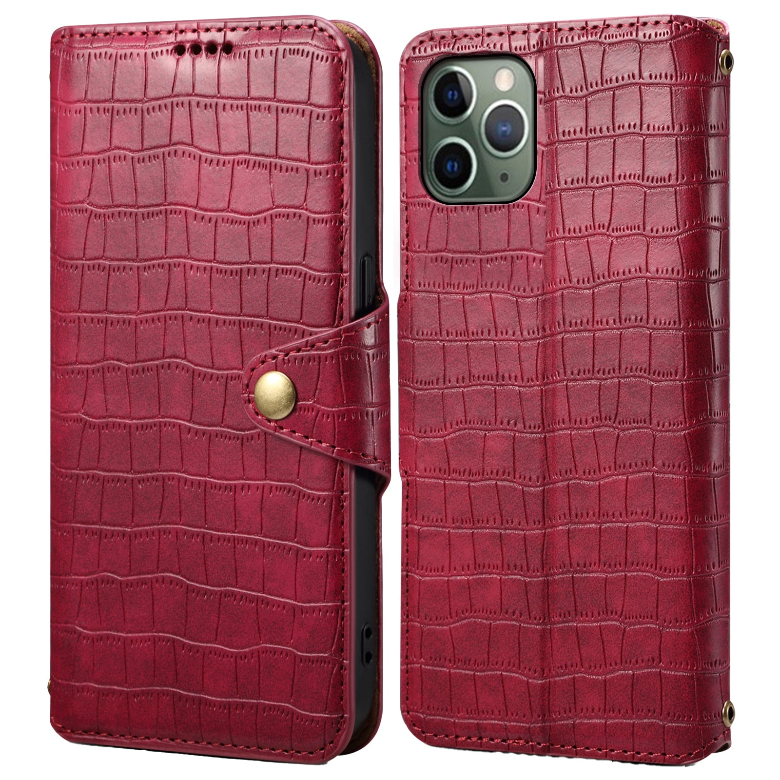 For iPhone 11 Pro Leather Case Magnetic Flip Crocodile Texture Phone Cover For iPhone 11 Pro Leather Case Magnetic Flip Crocodile Texture Phone Cover